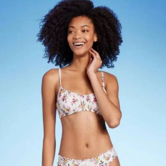 Ruched Underwire Bikini Top - Shade & Shore™ Multi Ditsy Floral Print 36B - Picture 2 of 8